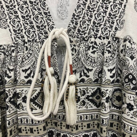 Zara Cream and Black Boho Top - Picture 6 of 14